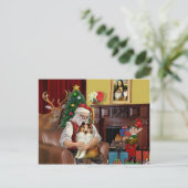 サンタズシェットランド・ シープドッグ(sw) シーズンポストカード (スタンド正面)