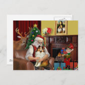 サンタズシェットランド・ シープドッグ(sw) シーズンポストカード (正面/裏面)