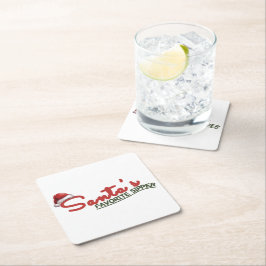 サンタズシパお気に入りのーホリデーデザイン スクエアペーパーコースター