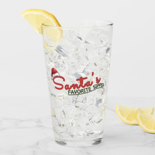 サンタズシパお気に入りのーホリデーデザイン タンブラーグラス (アイス正面)