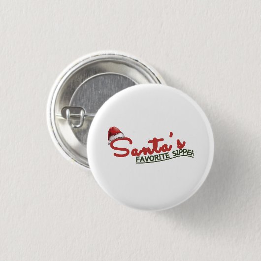 サンタズシパお気に入りのーホリデーデザイン 缶バッジ (正面&裏面)