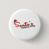 サンタズシパお気に入りのーホリデーデザイン 缶バッジ (正面)