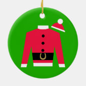 サンタズジョッキーレーシングシルクスラウンドサークルオーナメント メタルオーナメント (裏面)