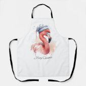 サンタズスノーバードフラミンゴカスタム エプロン (正面)