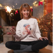 サンタズスノーバードフラミンゴカスタム スウェットシャツ