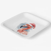 サンタズスノーバードフラミンゴカスタム ペーパープレート (傾斜あり)