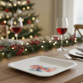 サンタズスノーバードフラミンゴカスタム ペーパープレート