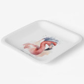 サンタズスノーバードフラミンゴカスタム ペーパープレート (傾斜あり)