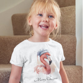 サンタズスノーバードフラミンゴカスタム Tシャツ