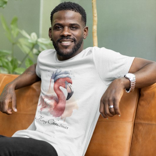 サンタズスノーバードフラミンゴカスタム Tシャツ