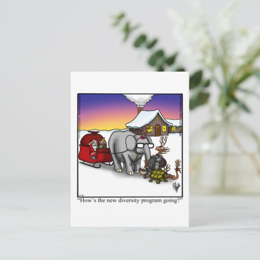 サンタズスリーのユーモアのはがき シーズンポストカード (スタンド正面)