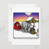 サンタズスリーのユーモアのはがき シーズンポストカード (正面/裏面)