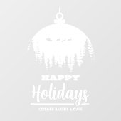 サンタズスリーオーナメントハッピーホリデイズ ウィンドウサイン (シート)