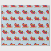 サンタズスリーフェスティバルクリスマスプレゼントシームレス ラッピングペーパー (フラット)