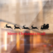 サンタズスリー&トナカイデザイン窓の固定 ウィンドウサイン (シート2)