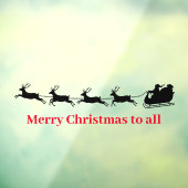 サンタズスリー&トナカイデザイン窓の固定 ウィンドウサイン (シート3)