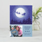 サンタズスレイカスタムファミリーホリデーカード(青) シーズンカード (スタンド正面)