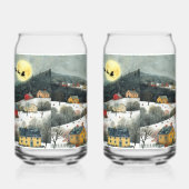 サンタズスレイカントリーサイドウィンタービレッジ ガラス缶 (左)