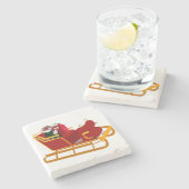 サンタズスレイストーンコースター ストーンコースター (横)