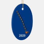 サンタズスレイトインディアwithマスククリスマスオーナメント セラミックオーナメント (右)