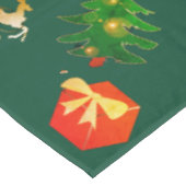 サンタズスレイトインデークリスマストレンディーグリーン テーブルクロス (アングル)