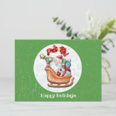 サンタズスレイフラットホリデーカード シーズンカード (スタンド正面)