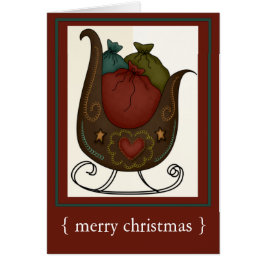 サンタズスレイメリークリスマスホリデーカード