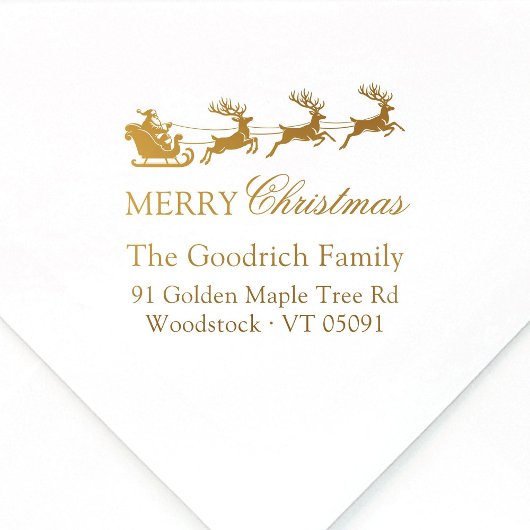 サンタズスレイメリークリスマス差出人住所 ラバースタンプ