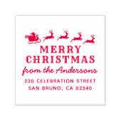 サンタズスレッジメリークリスマス差出人住所 セルフインキングスタンプ (デザイン)