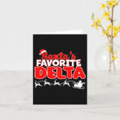 サンタズデルタお気に入りのークリスマスソロリティクリスマスWhi カード (黄色い花)