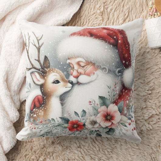 サンタズトナカイキス クッション (ブランケット)