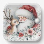 サンタズトナカイキス ペーパープレート (正面)