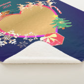 サンタズトナカイハートフォトシェルパブランケット シェルパブランケット (3/4)