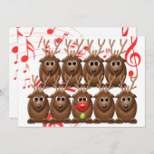 サンタズトナディアクリスマスパーティの招待状 招待状 (正面/裏面)