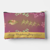 サンタズトナディアパープル金ゴールドシフォンスカーフ アクセサリーポーチ (裏面)