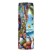 サンタズトロピカルビーチクリスマスおもしろい タンブラー (裏面)