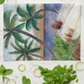 サンタズトロピカルビーチブレイクキッチンタオル キッチンタオル (折り畳み)