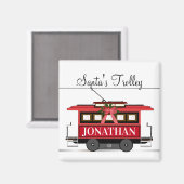 サンタズトロリークリスマスマグネット マグネット (正面/裏面)