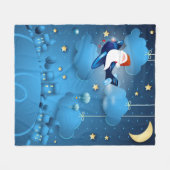 サンタズト来ートバッグ フリースブランケット (正面(横))