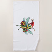 サンタズドラゴンフライヘルパー ビーチタオル (正面)