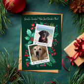 サンタズニースリストドッグ2フォトウォータースカラー シーズンカード