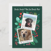 サンタズニースリストドッグ2フォトウォータースカラー シーズンカード (正面)