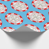 サンタズニースリスト名前をカスタムするクリスマス ラッピングペーパー (角)