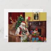 サンタズノルウェーエルクハウンド シーズンポストカード (正面/裏面)