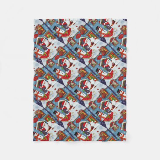 サンタズハウス フリースブランケット (正面)