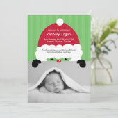 サンタズハットの写真誕生のお知らせ シーズンカード (スタンド正面)