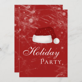 サンタズハットホリデークリスマスパーティー冬 招待状