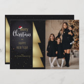 サンタズハット気持ちフォトホリデーカード シーズンカード (正面/裏面)