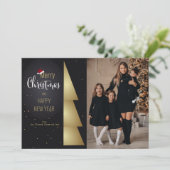 サンタズハット気持ちフォトホリデーカード シーズンカード (スタンド正面)