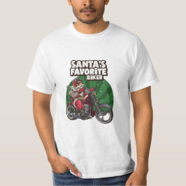 サンタズバイクもしくは自転車に乗る人お気に入りのクリスマスバイク Tシャツ